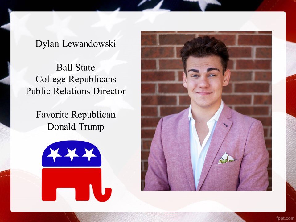 CollegeRepsBSU's tweet photo. Introducing your 2021 Ball State College Republicans Public Relations Director, Dylan Lewandowski! @Dyl_Lewandowski https://t.co/FBVFwipZ3w
