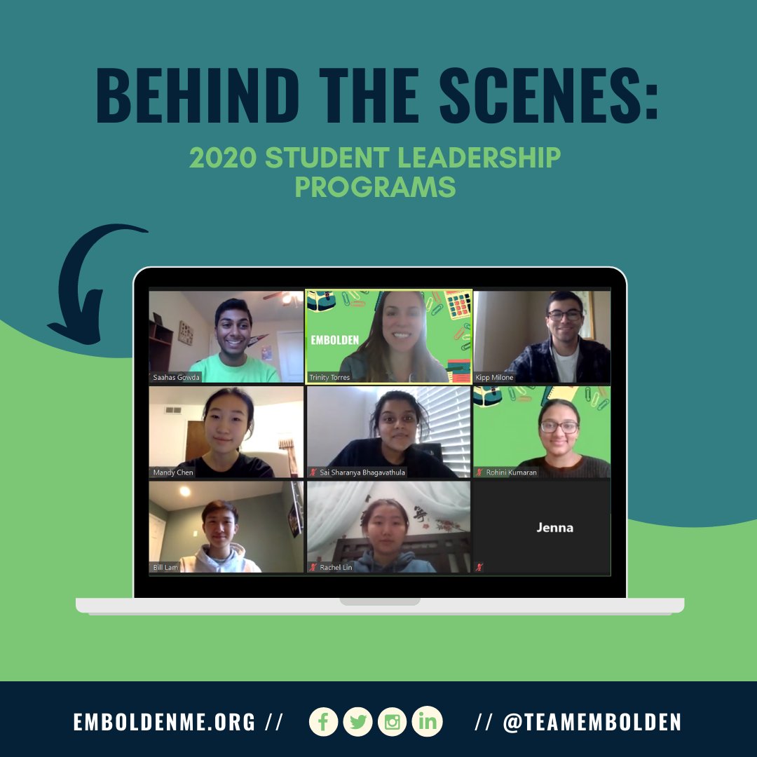 TeamEmbolden's tweet photo. We can't wait to host our tuition-free student leadership programs again soon, but for now, here's a behind-the-scenes look at our 2020 cohort 💡 #EmboldenMe https://t.co/Jc4AhGq3Sv