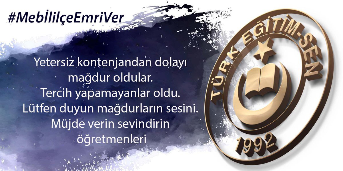 #MebİlilçeEmriVer sevindir Öğretmenleri