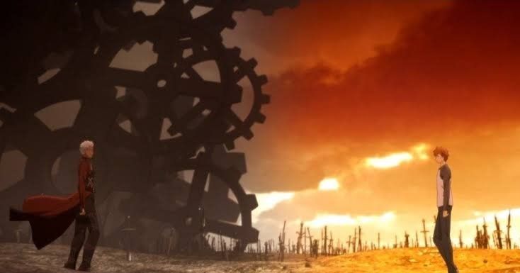 -had gears in his UBW, solidifying his existence as a machine while Shirou's UBW had a clear sky because his thoughts were clear and he knew what he had to do.And this is just one variant of Shirou out of a multitude of versions, each similar but, unique in their own way.