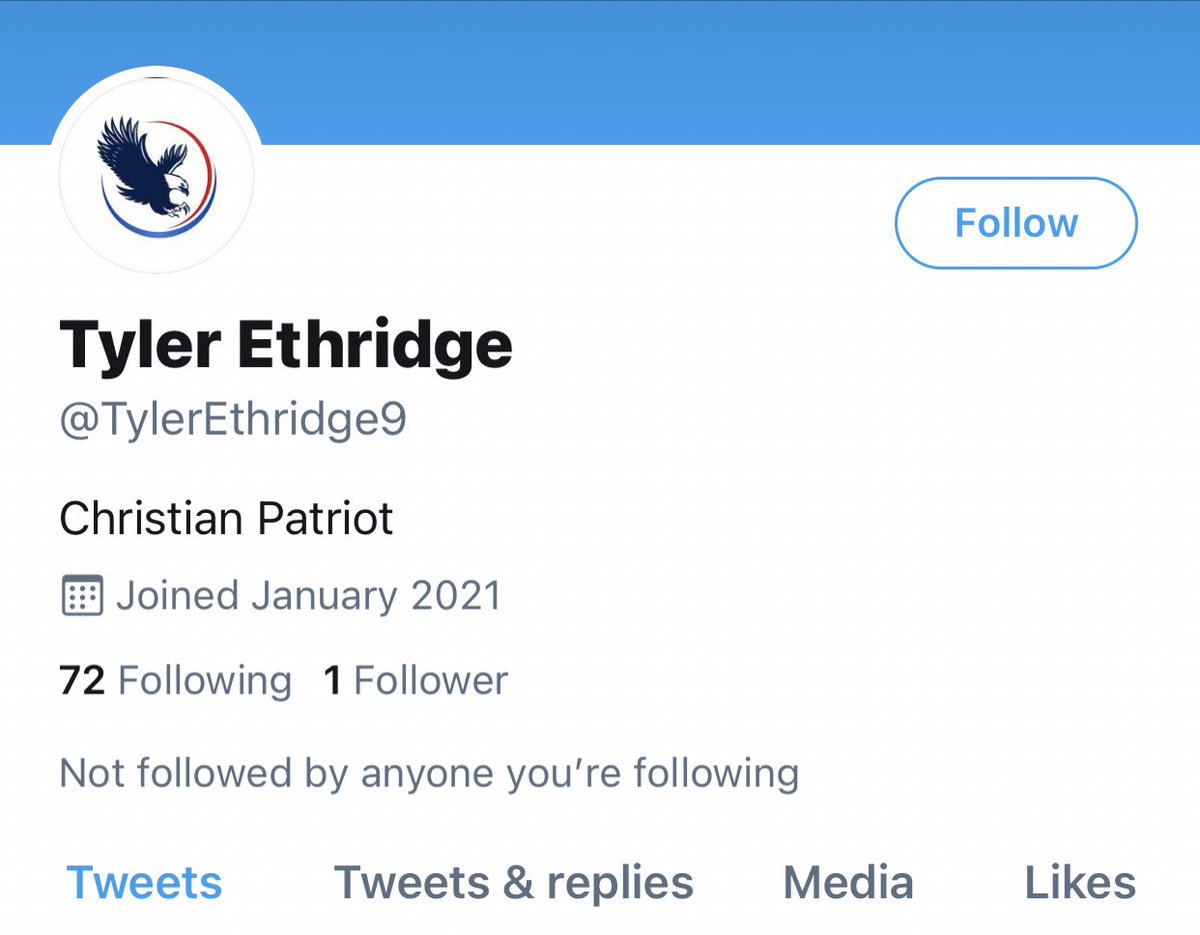 Nothing to hide? Why did you create a new Twitter account in January 2021 and then delete it when it was exposed? You know, the one where you liked the OAN tweet about Majorie Green.  #PastorParler  https://twitter.com/tylerethridge15/status/1351247072620654594