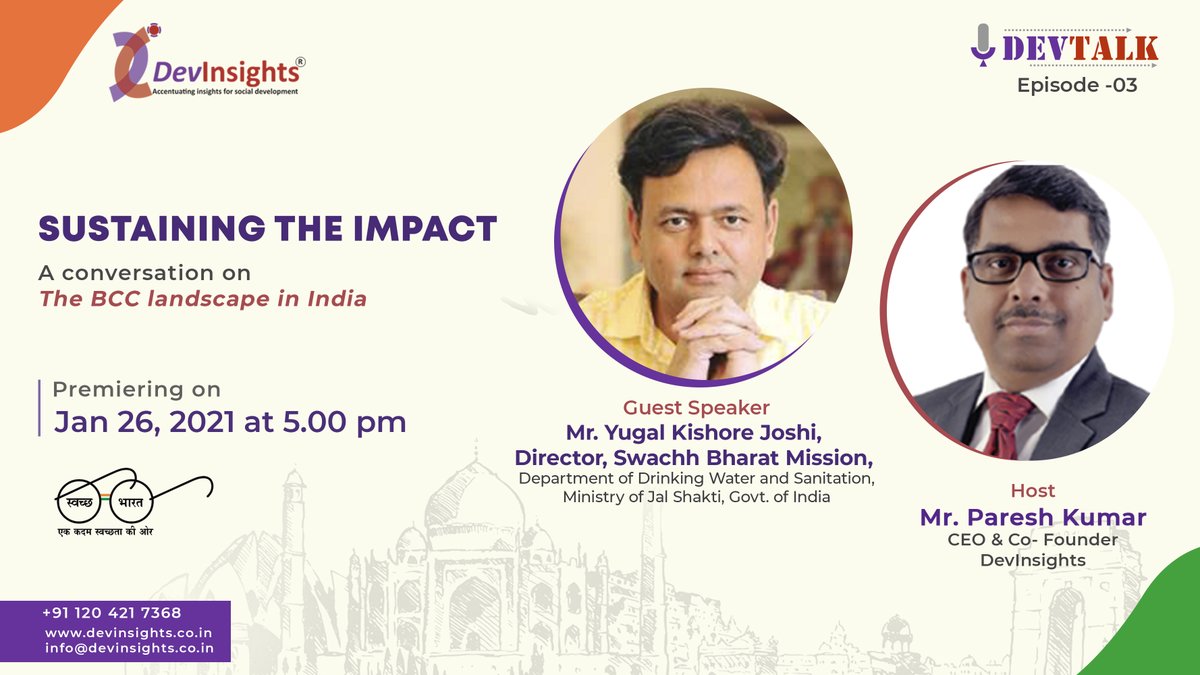 DevInsights1's tweet photo. #RepublicDaySpecial
Don’t forget to catch the special episode of #Devtalk on this Republic Day with your family and friends.
Do join us and stay tuned to us to get all the latest updates of DevTalk.
Are you excited?
#DevInsights #BCC #BehaviourChangeCommunication #Landscape https://t.co/eesAeFEk1N