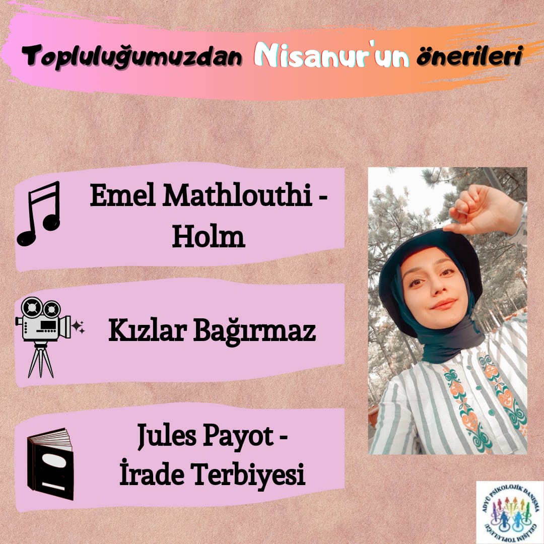PdrAdyu's tweet photo. Benden Senden Bizden serimizde öneriler bugün Ömer arkadaşımızdan...😊 Paylaşımı için kendisine teşekkür ederiz🌺
#pdr #bendensendenbizden #psikolojikdanışman #adyü https://t.co/kZ5YYN31D1 https://t.co/tD3t7GugSQ