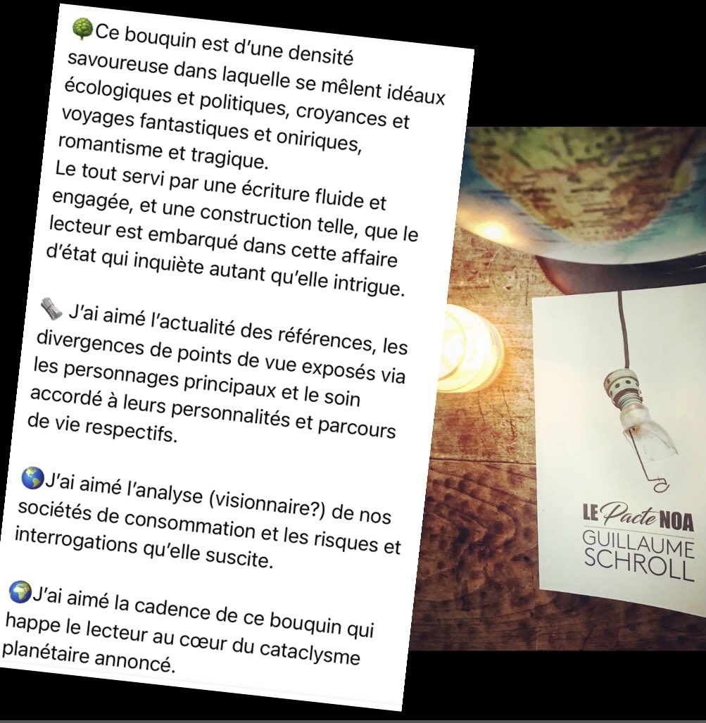 Avis #lepactenoa 
Disponible sur guillaumeschroll.fr