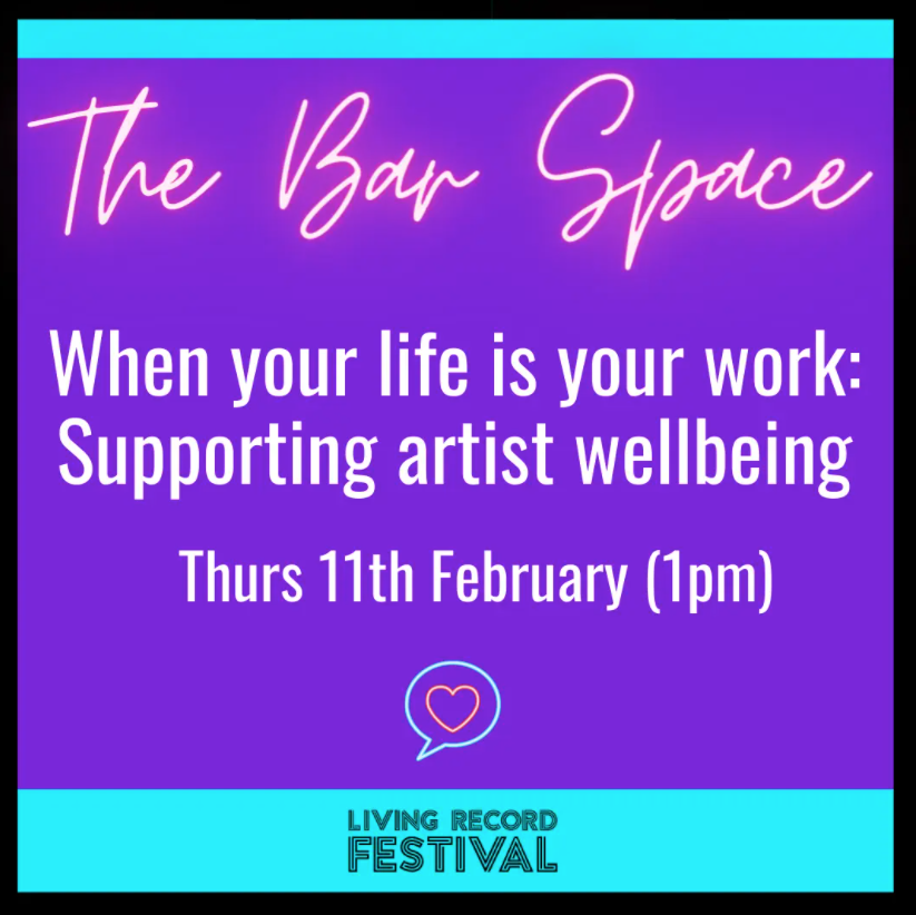 Spun_Glass's tweet photo. Join us on Thurs 11 Feb 1pm to talk Supporting Artist Wellbeing...When Your Life is in Your Work 

👉Julia Carruthers, @Warwickarts  
👉@nikkidisney, @stage_weight &amp; NHS 
👉@Mrheavyhand
👉@LornaEMeehan 
👉Lehla &amp; Anthony, @JumpFallFlyCIC

Sign up: https://t.co/c3JRP3PKUk https://t.co/lIUyMGtI6N