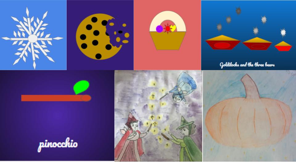 Art_JAColl's tweet photo. Some great work from Y8 Art this week with their minimalist fairy tale-inspired poster designs using Google Slides, pencils or watercolours. See if you can guess which fairy tale is being shown in each poster! @inspiredarteast @InspirationEast https://t.co/T81cyRHsZm