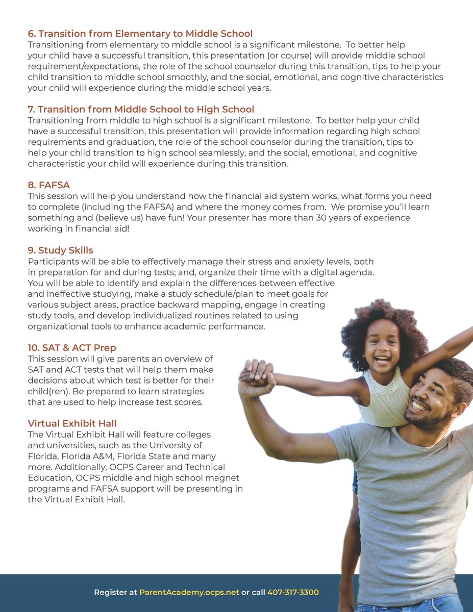 OCPS_PFE's tweet photo. Interested in learning about life after school? Check out the OCPS Parent Academy Saturday Jan 23 from 9-12. This virtual event is one you don't want to miss!  Register at https://t.co/50VC17yNmj #OCPSPFE https://t.co/AYk62uV0Jt