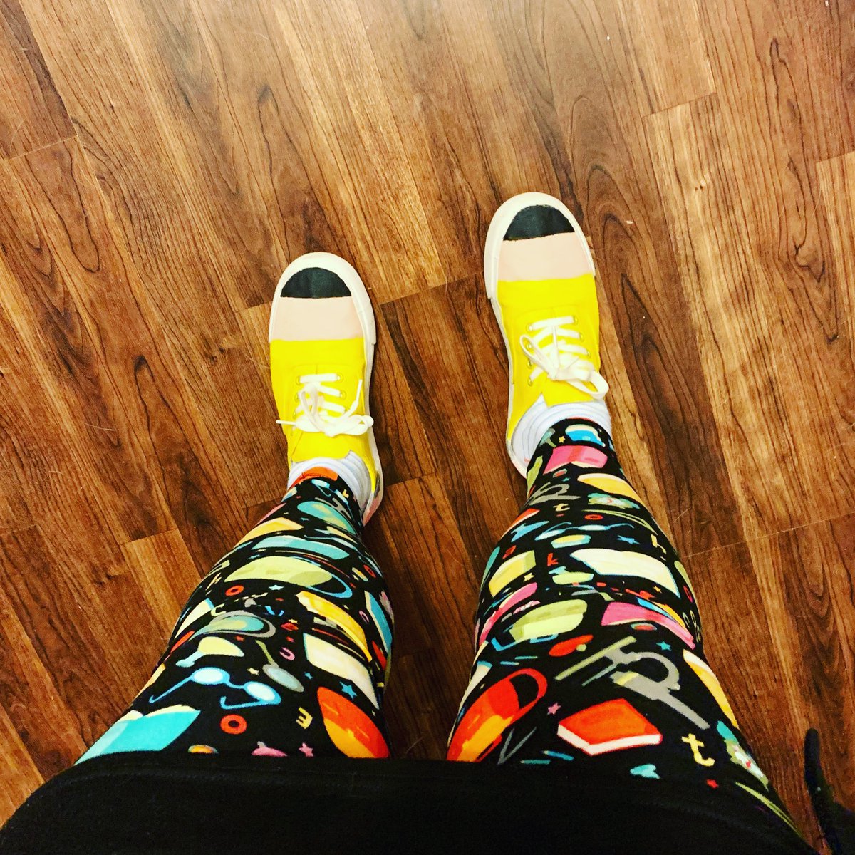 🎊First Day Back in Person calls for school leggings, notebook socks and pencil shoes! 🎉 #firstdayjitters