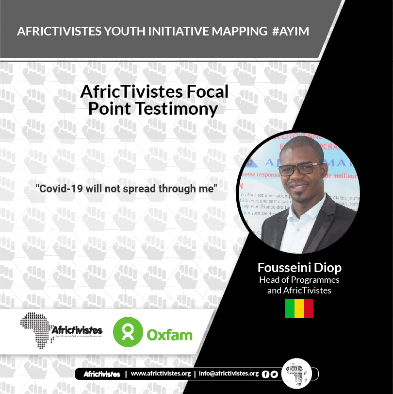 AFRICTIVISTES's tweet photo. .@DiopFousseini du #Mali, prône la responsabilité individuelle dans la lutte contre la Covid-19. #AYIM. @oxfamwestafrica
ENG👇
@DiopFousseini of #Mali, extols a sense of individual responsibility in the fight against Covid-19. #AYIM. @oxfamwestafrica https://t.co/WhcZysypi8