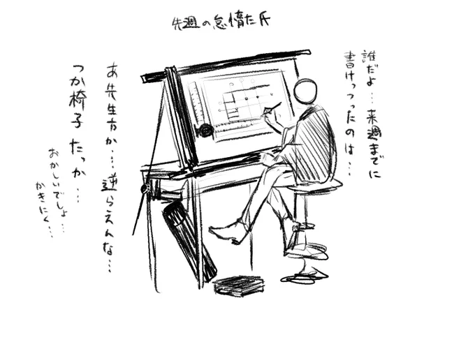 一昨日になって初めて椅子の高さ直すという怠惰さ。そしてさほど下げなかった。めんどくさくて。 