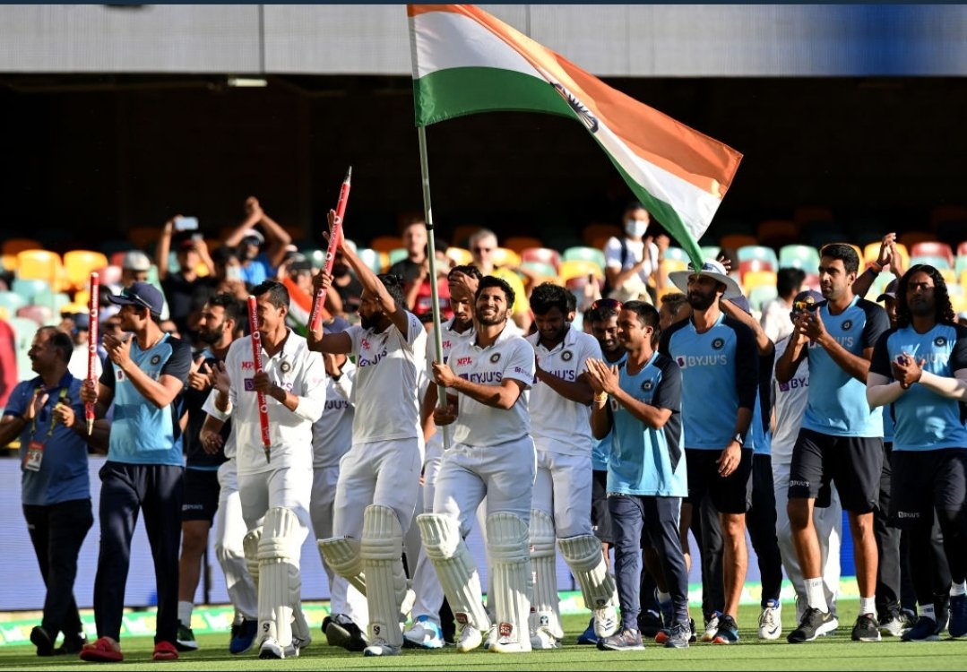 bhavya_110's tweet photo. Feels like we have won the wc😎🍾  #goosebumps
 A game to remember forever #INDvsAUS https://t.co/I2Lcd9jmt1