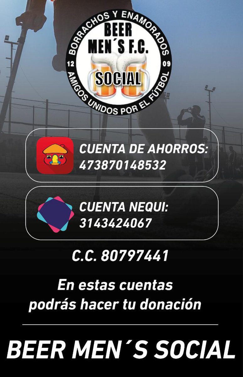 BeerMensFC's tweet photo. Vamos en pie de lucha para conseguir la Prótesis de Oscar. Vamos que vamos. Tu ayuda es muy grande para nostros, de grano en grano haremos cambiar la vida de un ser humano ético y responsable con su familia, merece una risa gigante!!! Más info, escríbenos o 👇POR FAVOR RT https://t.co/BKb3xKTMzD