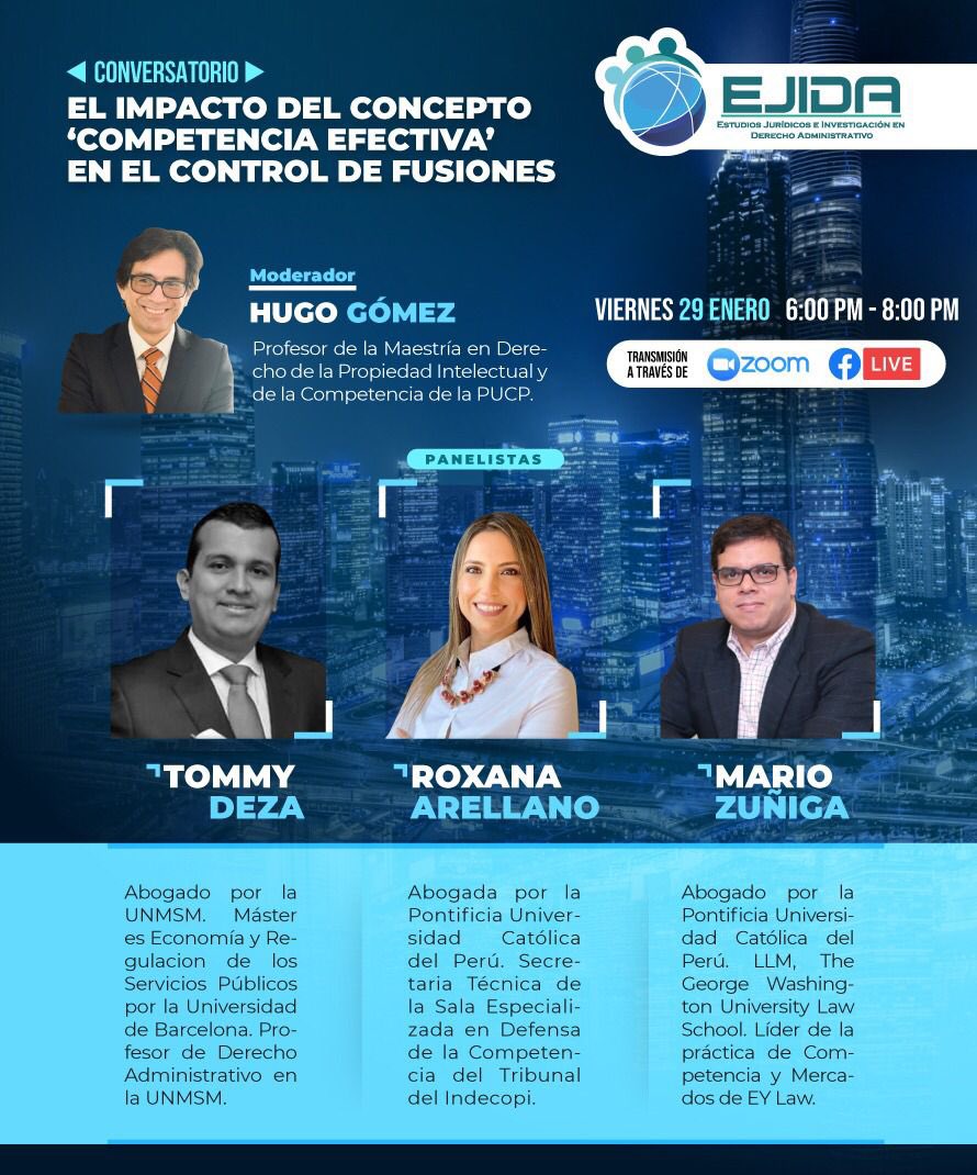 MZunigaP's tweet photo. 🚨#Evento #LibreCompetencia #ControldeFusiones
Este nuevo régimen tiene muchos aspectos por explorar... Este 29 de enero conversaremos sobre uno de ellos... pronto más info... stay tuned! https://t.co/FObjlbYMBw
