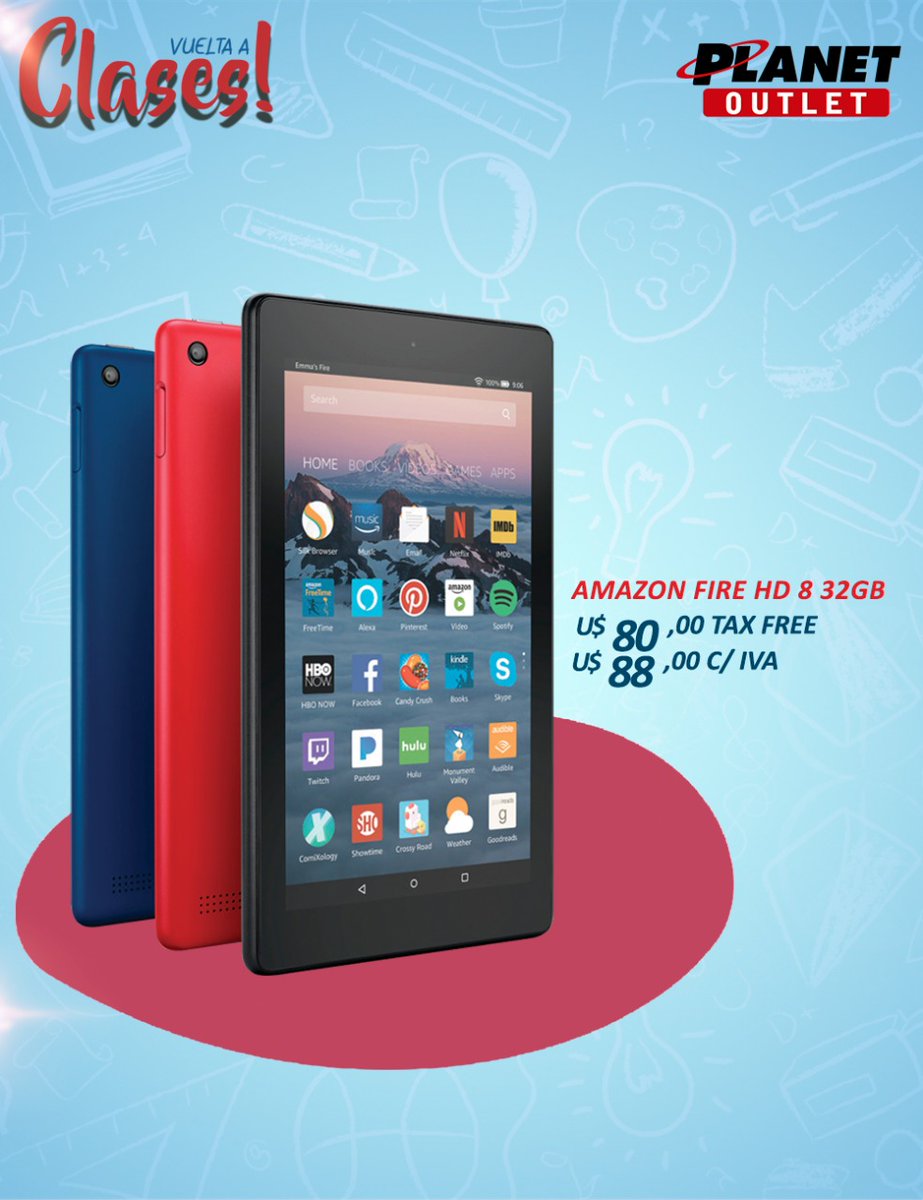 planetoutletpy1's tweet photo. Con el tablet AMAZON FIRE 8 32GB podras disfrutar de películas, videos y juegos de pantalla con amplios ángulos de visión, menos reflejos y más brillo gracias a la impresionante pantalla LCD IPS. Aprovecha esta súper promoción y adquiere ya el tuyo!

🎯 Calidad y garantía! https://t.co/Wgtu3vfCIJ