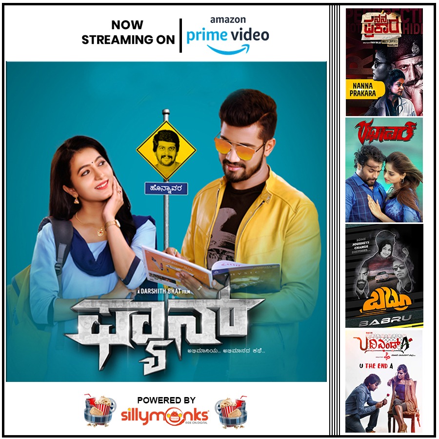 SMSandalwood's tweet photo. Watch the latest Kannada movies now Streaming on
@PrimeVideoIN
#NannaPrakara #Babru #Rathaavara #Fan #UTheEndA
https://t.co/6evaXBWBYP
#sillymonkssandalwood #AmazonPrime https://t.co/BCCYQ92wyp