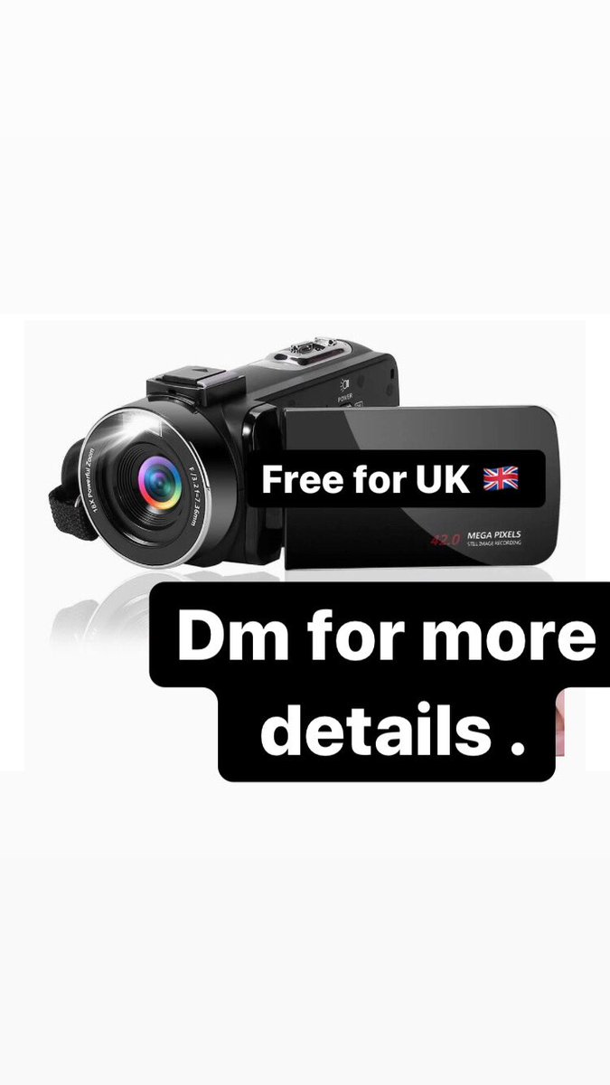 sheri_freebies's tweet photo. Camcorder for F-r-e-e
Fre* for UK 🇬🇧 
Pu*chase->R*view->r*fund 
Dm for more details
.
.
.  

  #walmart #amazom #mommybloggers  #amazonmom #mommyblogger #getfree #dealsandsteals #extremedeals #amazondeals #neverpayfullprice #dealfinder #giftsforher #neverpayretail https://t.co/XUSEGwkJxX