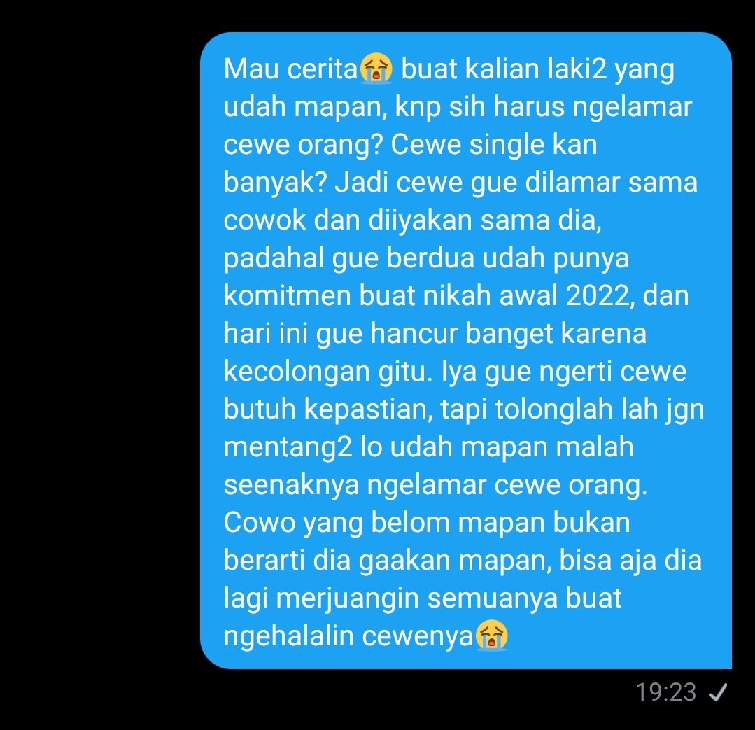 `kondoms Cewe jomblo banyak, kenapa si harus cewe orang? Bukan berarti lo udah mapan bisa seenaknya nyikat cewe orang
