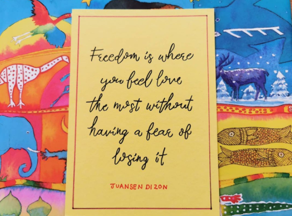 heisawolf's tweet photo. "Freedom is where you feel love the most without having a fear of losing it." 💛 https://t.co/HnricW6LjR
