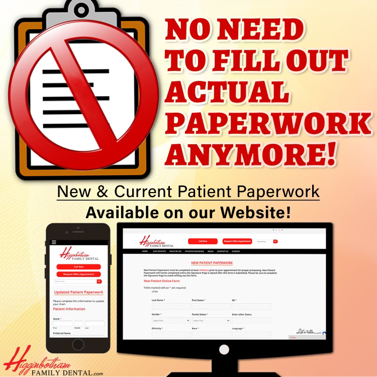 Higginbotham_fd's tweet image. We have Contactless Solutions for YOU! Visit our website to complete your New Patient and Updates Patient Information forms today! #EXTRAordinary #experienceHFD #contactlesssolutions #dentistryatyourfingertips
