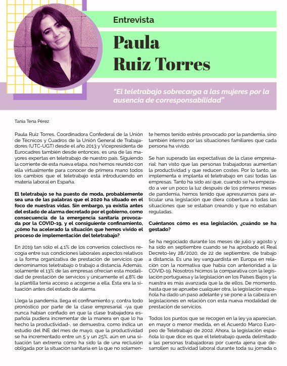 UTC_UGT's tweet photo. 🔴El #teletrabajo 📲💻es ☑️siempre que haya algún día presencial para no perder la vinculación ♾con l@s compañer@s y la empresa 🏢@UCMigualdad @taniusTP @Mariafessevilla @EUROCADRES @AgustnMilln @UProfesional #RevistaIgualesyDiferentes #UTC #35Años 🎈🎉#EnLaBuenaDireccion 👨🏼‍⚕️👩🏼‍🔧👩🏽‍🔬 https://t.co/RzfjW7jazS