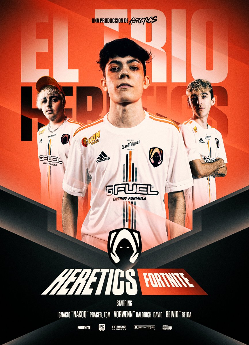 TeamHeretics's tweet photo. El mejor trío de Fortnite tiene sello Heretics.

Hoy a las 20:00h 🔥

@Belvid7 
@NakooFN 
@Vorwenn https://t.co/mwcOytXR8Z