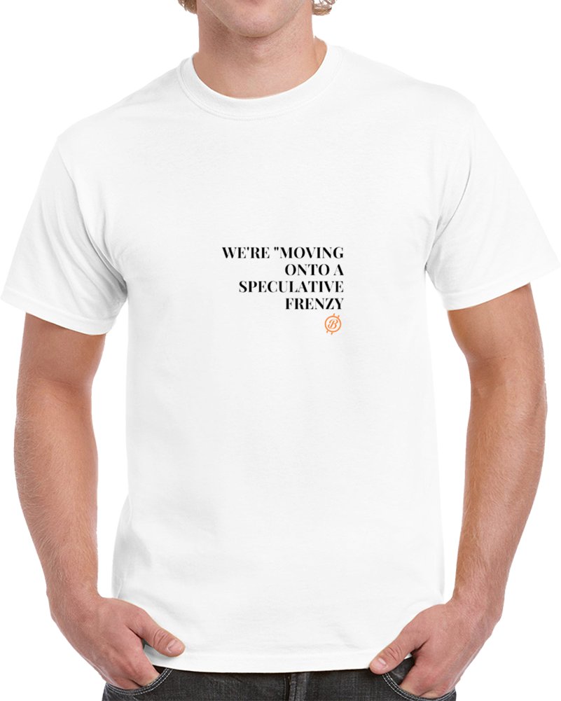 Heullynch's tweet photo. Crypstory:βwe're "moving onto a speculative frenzy" & "crypto is becoming much more mainstream" for #quotes for #crypstory #crypto #bitcoin #altcoin #cryptocurrency #blockchain #blockchaincommunity #cryptotee #cryptoclothing #tshirt #wearmystory #OOTD https://t.co/6zv0DHiv5A
