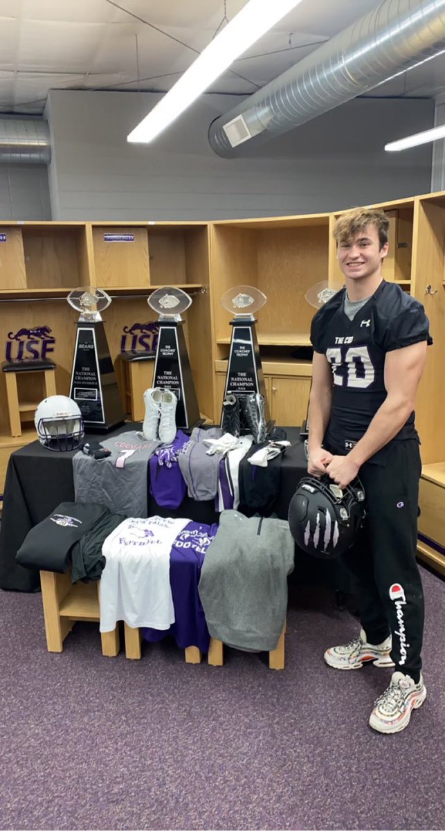 cadennelson_20's tweet photo. After an incredible visit to the University of Sioux Falls I am proud to announce my commitment to join the cougar gang! #winnerswin @CooCoachA @CoachVonnahme @NEBHSRecruits @NENextt https://t.co/e7UiLt0yTB