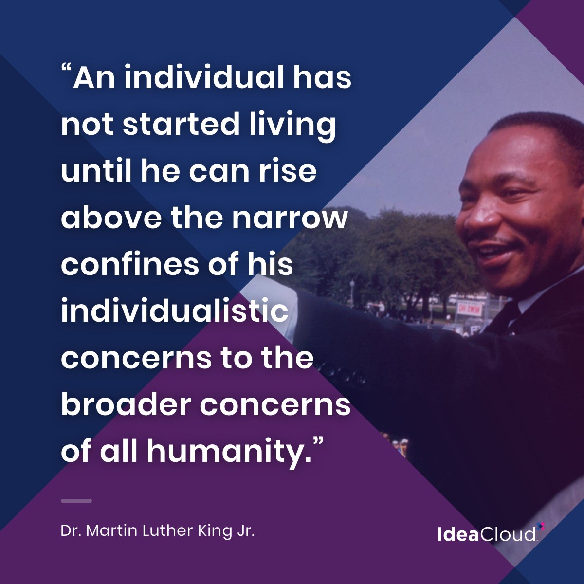 ideacloud_com's tweet image. 1/ So many of Dr. King’s words are inspiring and uplifting, and we love seeing them blanket social media each MLK Day. ❤️ Though, his legacy is so much more than his impressive list of inspirational quotes. 

#ideacloudposts #mlk #mlkday #antiracism