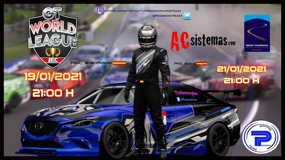 Hoy gran carrera <a href="/lecesports/">LEC Esports</a> circuito de la mítica curva "La esquina del infierno" (The Hell Corner) Mount Panorama en Australia. Suerte a todos los pilotos.

“Si te das cuenta de que todo está bajo control, entonces no estás yendo lo suficientemente rápido”
(Mario Andretti)