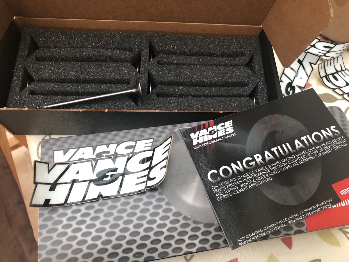 TeamSeventyOne's tweet photo. We are so pleased to have a top new sponsor for 2021! Big thanks for the support of @vanceandhines and their #RaceShop. Now we have brand-new titanium valves – all the way from USA – for the #ZX10R #GettingReadytoRace. https://t.co/xeooymItVo