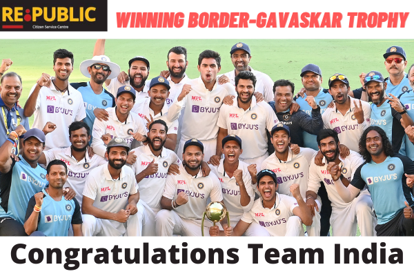 Congratulations #TeamIndia for winning #BorderGavaskar #Trophy from #teamrepublicseva #teamMuditva
#teamindia
#indiavsaustralia
#businessopportunity
#selfemployment
#ownbusiness