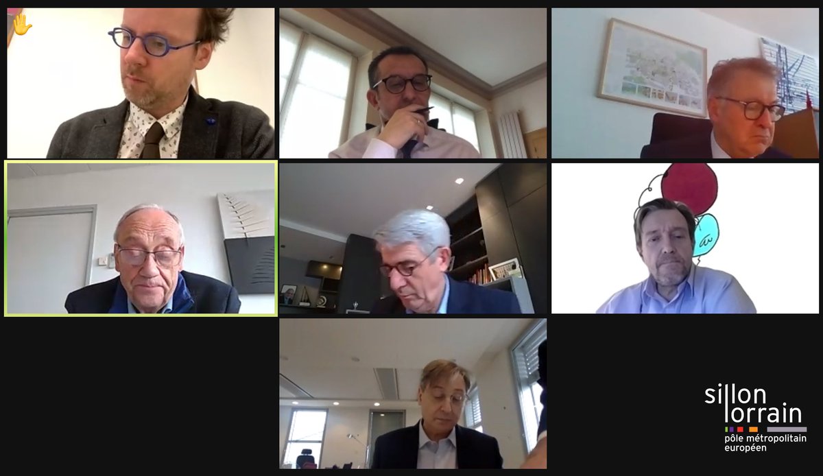 Premier bureau informel des élus du Sillon Lorrain de 2021, présidé par <a href="/HeinrichEpinal/">Michel Heinrich</a>. 
Points du jour : le projet stratégique du Pôle &amp; la démarche de Grenelle des #mobilités 
<a href="/GrosdidierMetz/">François GROSDIDIER</a> <a href="/Pierre_Cuny/">Pierre Cuny</a> <a href="/mathieuklein/">MathieuKlein</a> @ChoserotC <a href="/MarcSciamanna/">Sciamanna Marc</a>