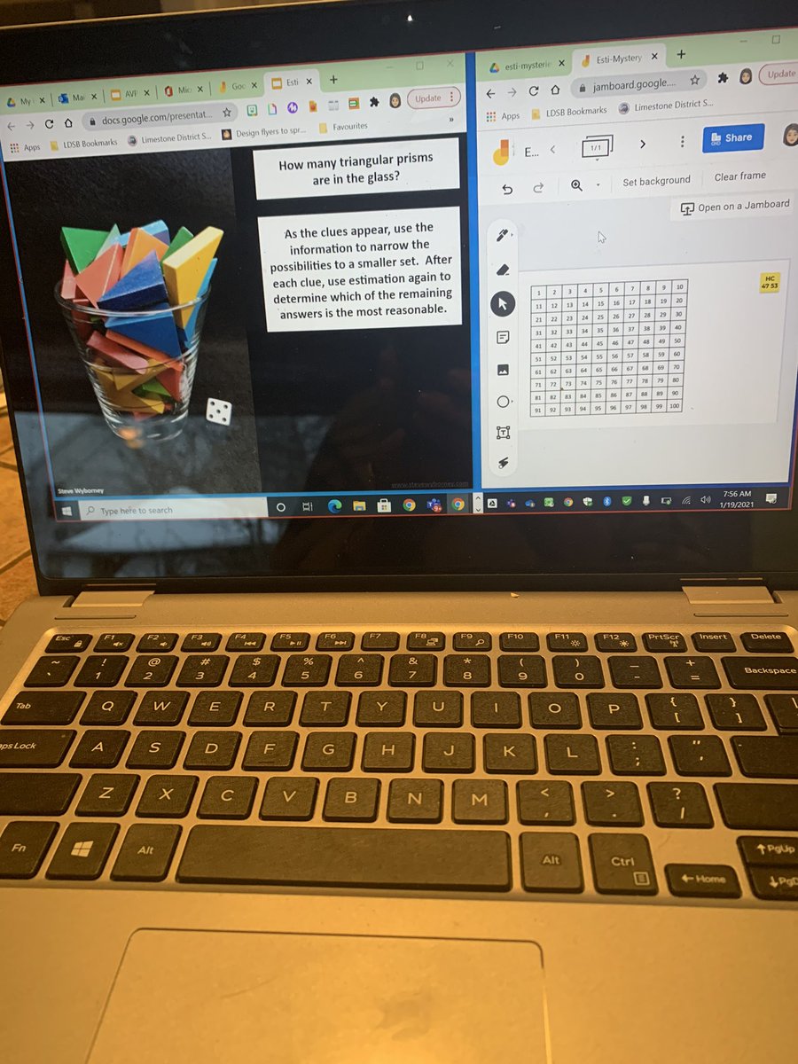 Getting ready to guest teach in classrooms <a href="/AVPS_LDSB/">Amherstview PS</a> this week! Excited but a little nervous. Hats off to all the educators and students adapting to teaching and learning online!! And cheers to all the teachers sharing tech tips! #estimystery #jamboard #dualless