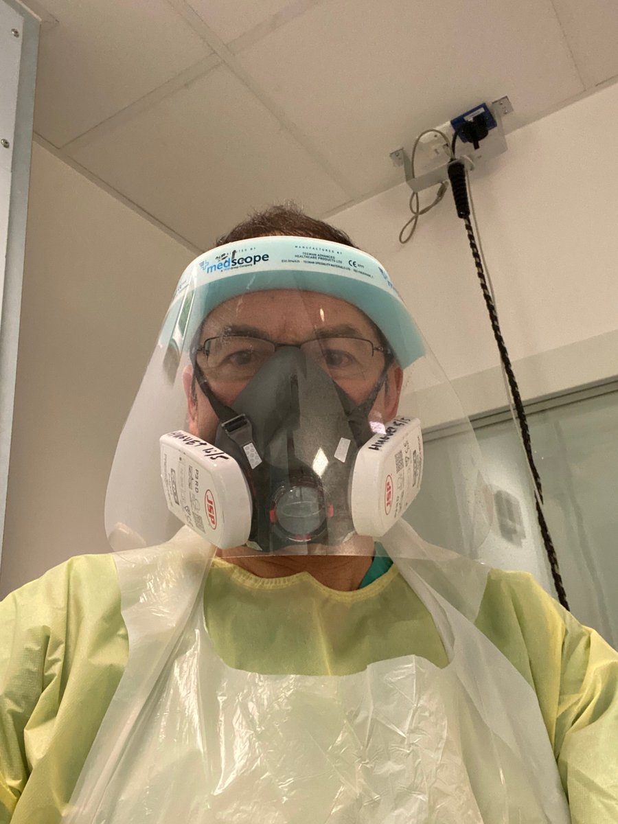 MESSAGE FROM WILKO: 'Here is a picture of my friend Emmanuel Huguet about to begin a 12 hour voluntary night shift in Addenbrooke’s hospital ICU helping the hard-pressed workers there. Emmanuel is the surgeon who saved my life in 2014. He is the Chief transplant surgeon ...(1/3)