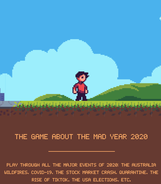 renato_cirelli's tweet image. Live through all the crazy moments of 2020 in this small but well done #dotIO #game.

2020game.io

#mobilegame #browser #adventure #TwentyTwenty #pandemic #Elections2020 #wildfire #markets #economy