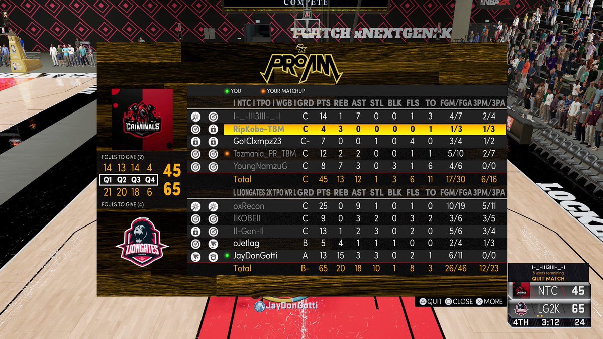 📰TPO SZN9 Matchup News📰

🚨<a href="/LIONGATES2K/">LIONGATES</a> 4 W’s In The Field Last Night Gettin K.O.T.S Ready Salute💯

Dog Of The Nite🎖
🐺@oxRecon (LG) 30.2 PPG 10 APG 

🖥 Twitch.tv/xNextGen2K

🔌GFX:<a href="/L0GIC_GFX/">ＬＯＧＩＣ　ＧＦＸ🩸| 𝙏𝟱 🏛</a> 

#PS5 
#NBA2K21🏀 #TPOLeague🎒