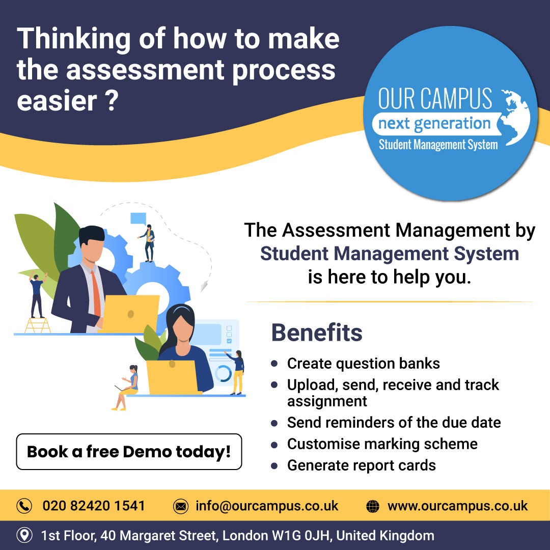 Assessment Management System - Our Campus
Visit website: ourcampus.co.uk/features

#AssessmentManagementSystem #AssetManagementSoftware #StudentAssessmentSystem #ReportCard #AssignmentTrackingSystem #Exam #ClassTest #StudentManagementSystem #Ourcampus #London #UK
