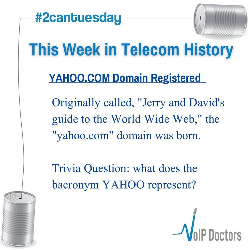 voipdoctors's tweet photo. This week in 1995, two electrical engineering graduate students at Stanford University rebranded, "Jerry and David's guide to the World Wide Web," and the "https://t.co/MUPjz7IkKP" domain was born. @Yahoo #tuesdayvibe https://t.co/63eSYscMAL