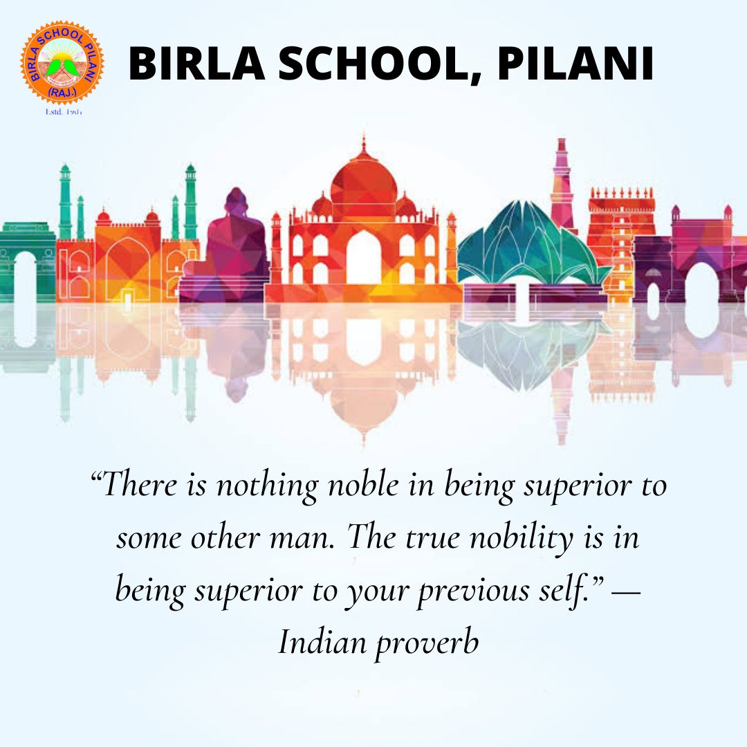 BIRLASCHOOL1901's tweet image. Thought for the day!

#NurturingValues