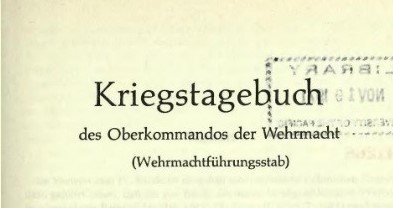 Schon seit ein paar Jahren gibt es etwas versteckt das so genannte Kriegstagebuch des OKW zum Download:  http://www.znaci.net/index.php&nbsp; (n. unten scrollen). Auf mehr als 6600 Seiten finden sich Eintragungen von August 40 bis Mai 45. Aber Vorsicht - erst die Gebrauchsanweisung lesen! 1/9