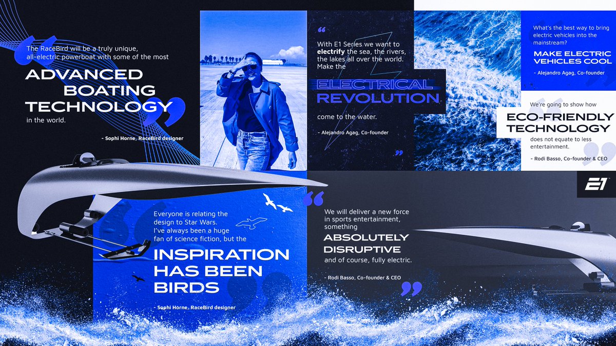 E1Series's tweet photo. The RaceBird looks cool 😎
The RaceBird will move fast ⚡️

Most important of all: The RaceBird will change the game as we move towards a more sustainable way of living 🌎

#E1Series | #WaterElectrified https://t.co/VUZNQZdmT2