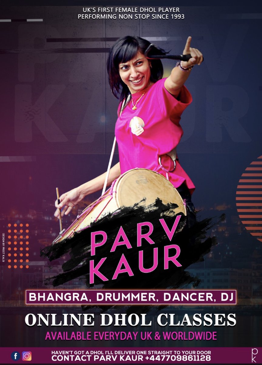 EternalTaal's tweet photo. Learn #Dhol anywhere in the world from the comfort of your home. Haven’t got a Dhol? We will send one straight to your door. Contact us for more info info@eternaltaal.com
#learndhol #playdhol #indiandrums #UK #parvkaur #eternaltaal #dhol #bhangra #teachingonline #onlinelearning https://t.co/to5s8Lkzsb