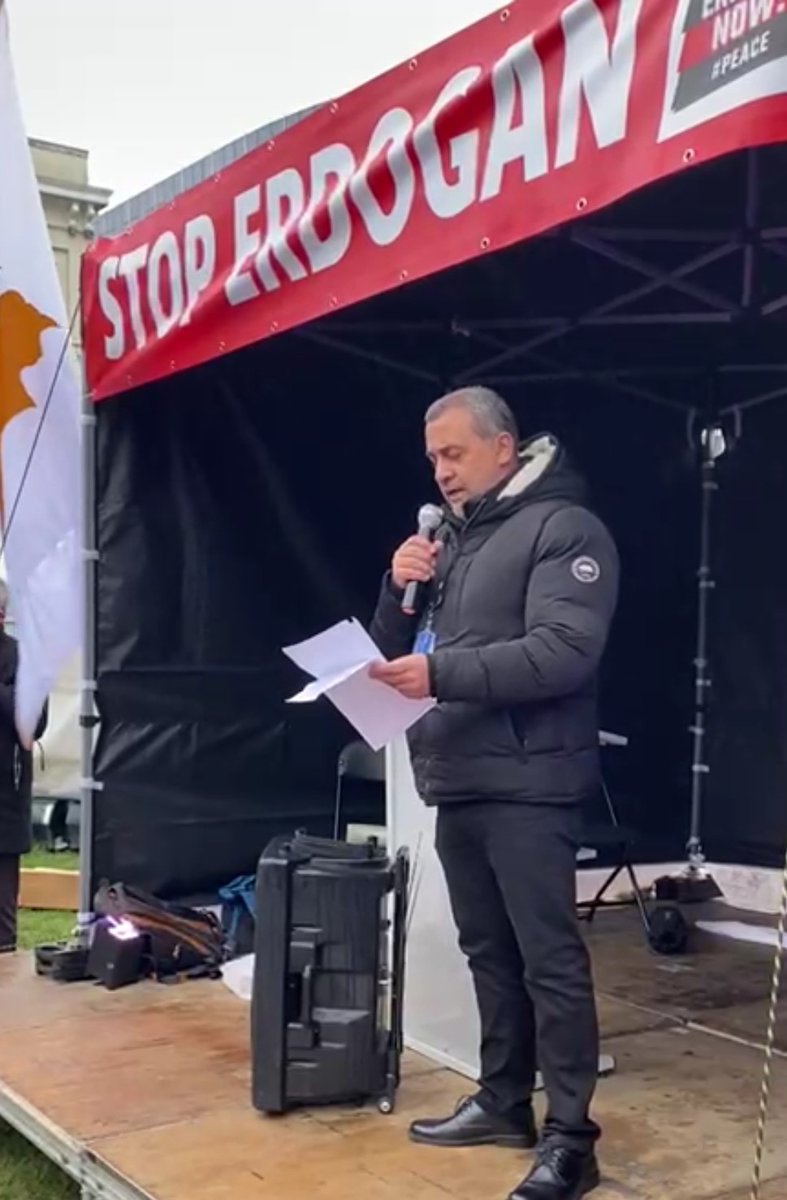 loucas_fourlas's tweet photo. It was a great honor to be one of the main speakers during the protest  that “#stoperdogan coalition has organized outside @Europarl_EL, in Brussels today. I stressed that we have to protect our european values, by restraining Erdogan's aggression  🇨🇾🇬🇷🇦🇲🇪🇺 https://t.co/0sXrpF9KY5