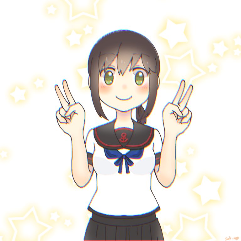 吹雪(艦隊これくしょん) ,吹雪改二 「ふ。 」|花梨(かりん)。@仕事と原稿中のイラスト
