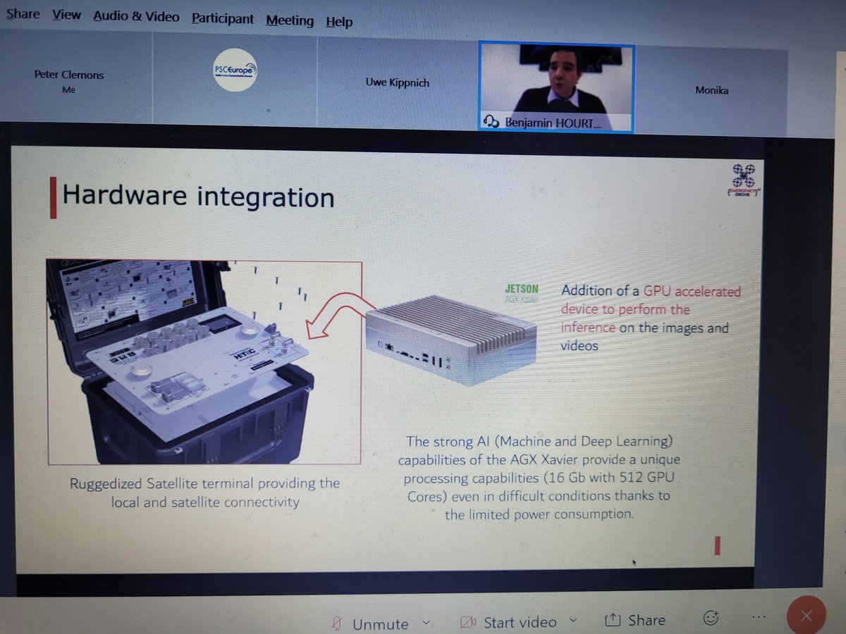 PeterClemons11's tweet photo. @EarthlabL @bhourte explaining #drone #ai project undertaken with assistance @esa #Luxembourg Ministry of Foreign Affairs at @psc_e #PSCEConference #PSCEJan2021. 
Definitely worth keeping eye on in future. 
Benjamin happy to provide more info with contact details below https://t.co/V27rZgUKkP