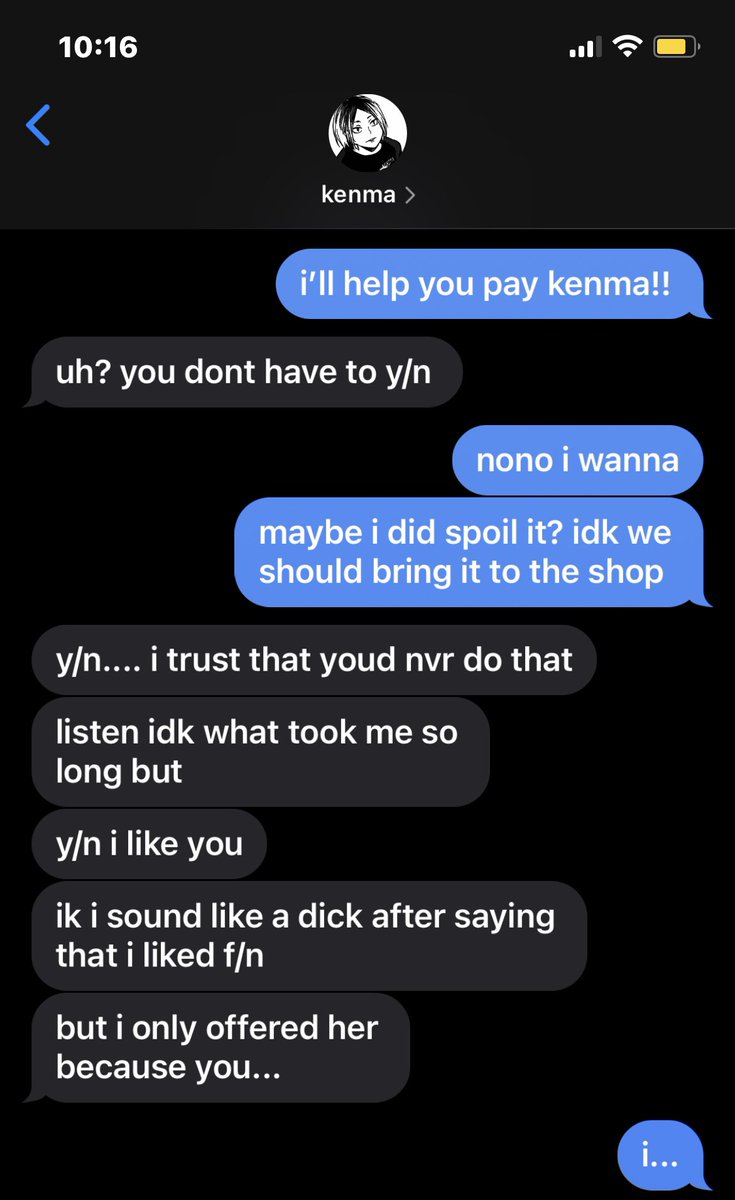 ⤨ kenma ( good ending ) ok i had no bad ending for kenma so i hope this is okay~