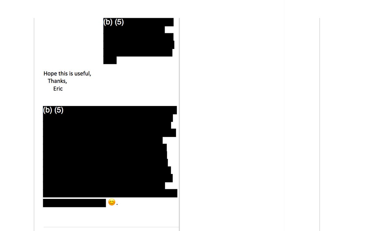 5. Meanwhile, Eric Schmidt chairs a defense board called the National Security Commission on Artificial Intelligence. The commission says it guards against conflicts, but when FOIAed, this is what it produced. Not very helpful. But I did learn that the commission uses Gmail!