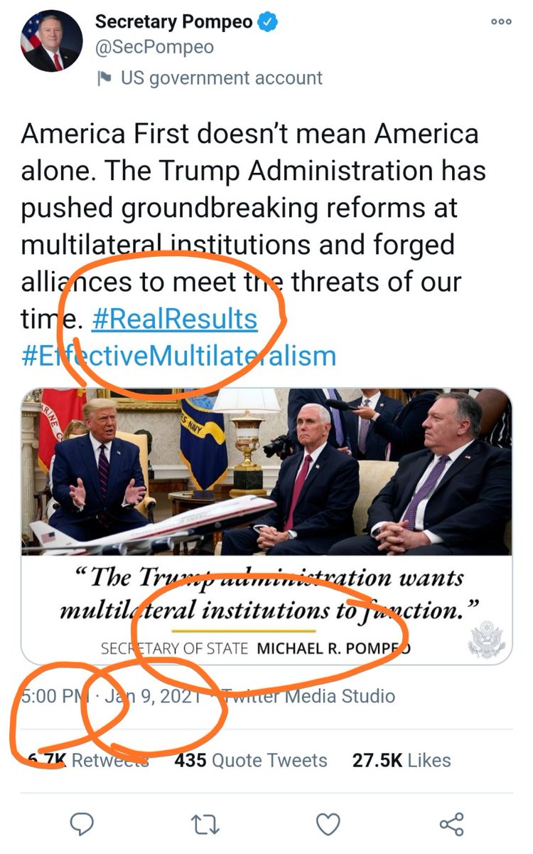 ghostalon777's tweet photo. @SecPompeo Every day at 5:00 https://t.co/O6UWk5VFrM