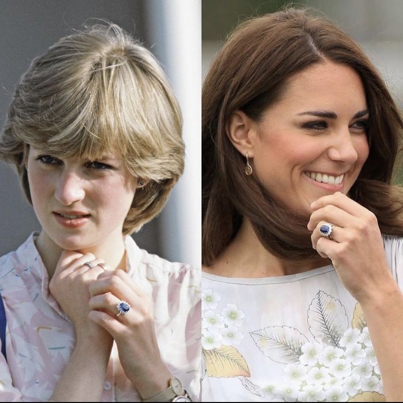 Duchess of Cambridge jewellery from Princess Diana’s Personal Collection (THREAD) 1. Engagement ring: sapphire and diamonds set in white gold made by Garrard 