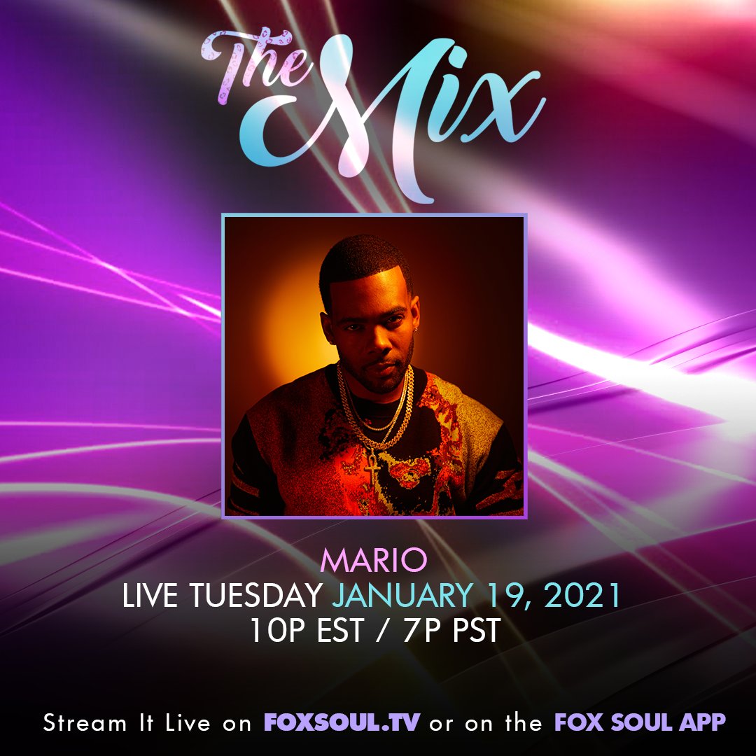 foxsoultv's tweet photo. #HowCouldYou not get in #TheMix tonight?! @OHYESMARIO drops in to talk about his new project and get us #CloserToMars! It's a new episode of @TheMixFoxSoul TONIGHT at 10p/7p PT right here on https://t.co/8uaDt9U2Rk, or LIVE on #YouTube! https://t.co/WMI1BBAqmy